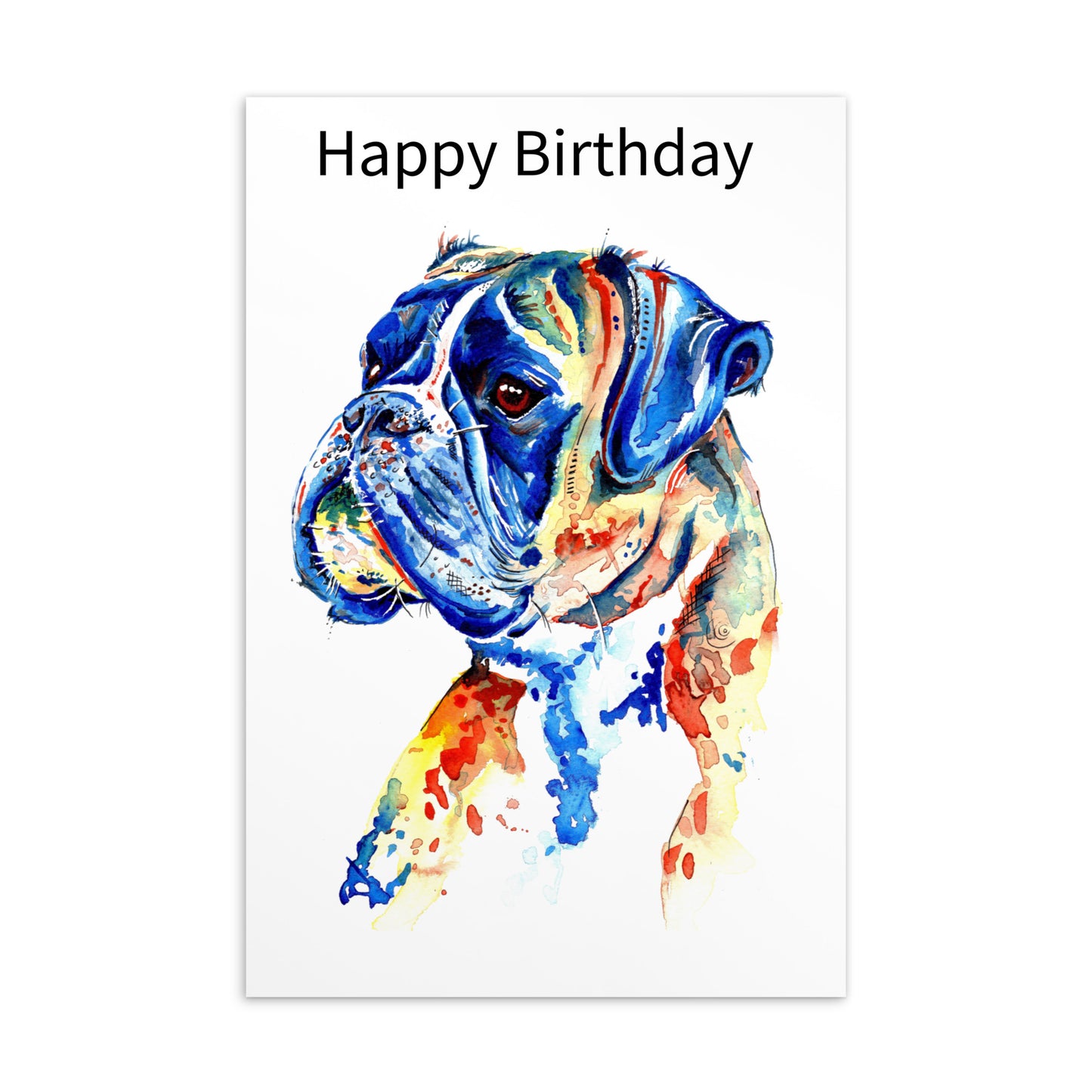 Boxer Dog Birthday Card