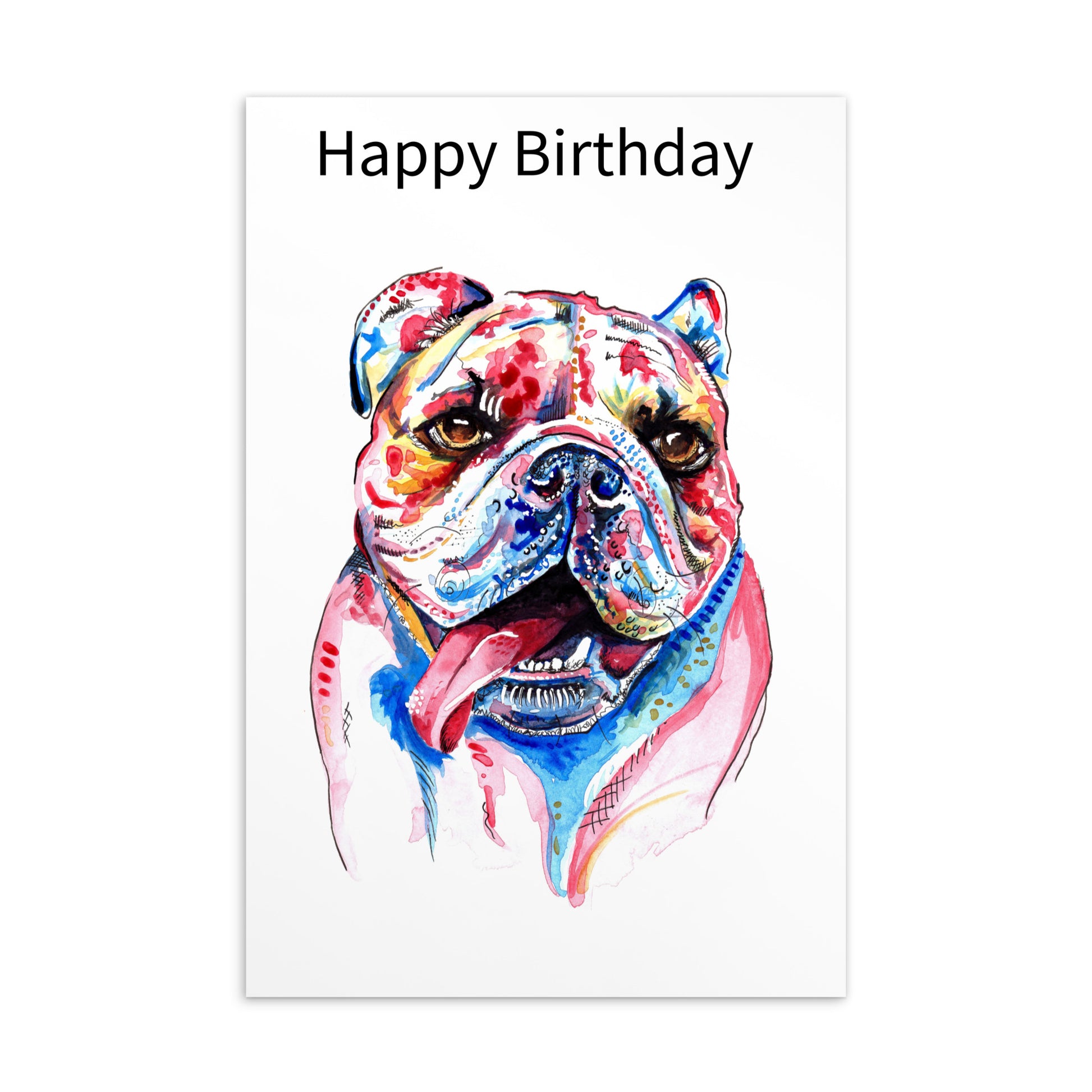 British Bulldog Birthday Cards