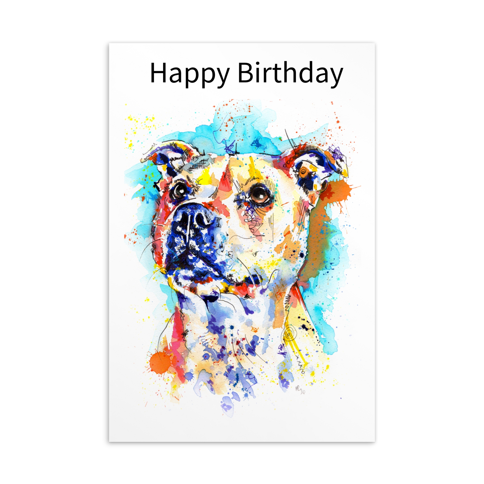 Staffie Birthday Cards