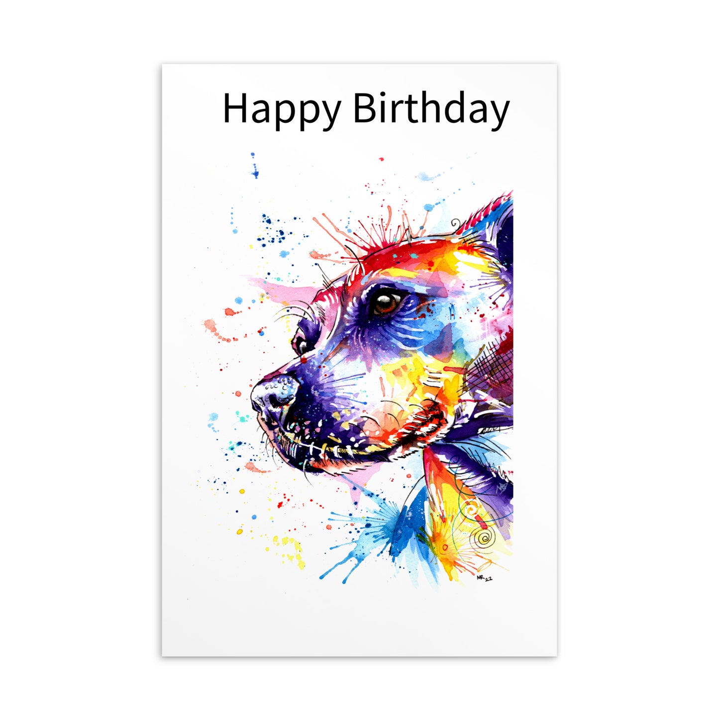 Staffordshire Bull Terrier Birthday Card
