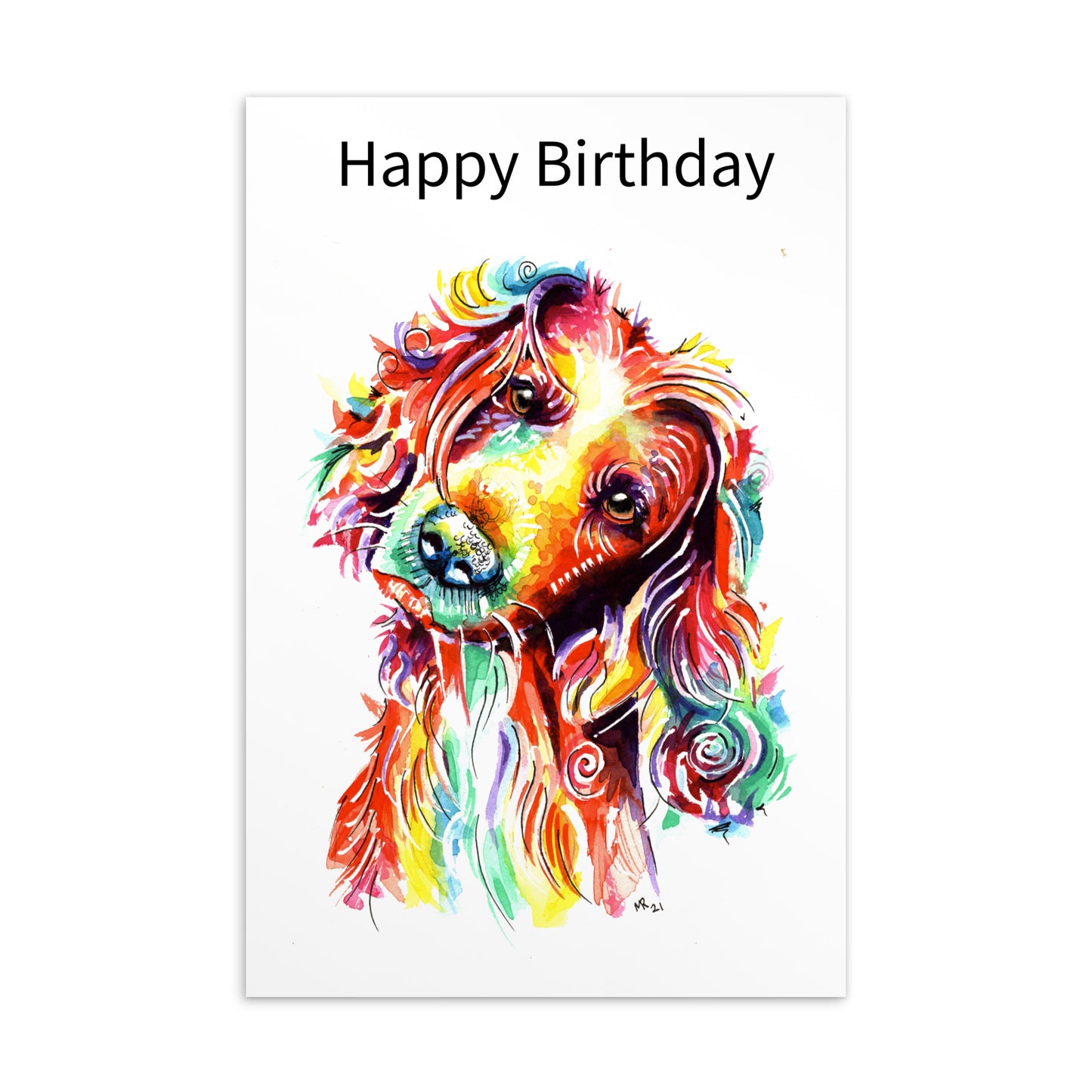 Cocker Spaniel Birthday Card