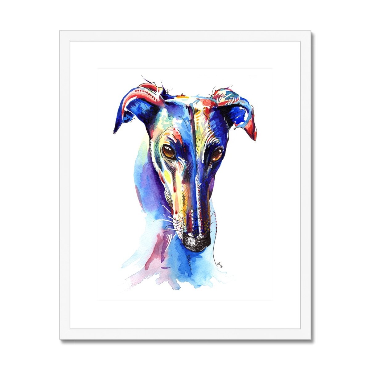 Greyhound Framed & Mounted Print