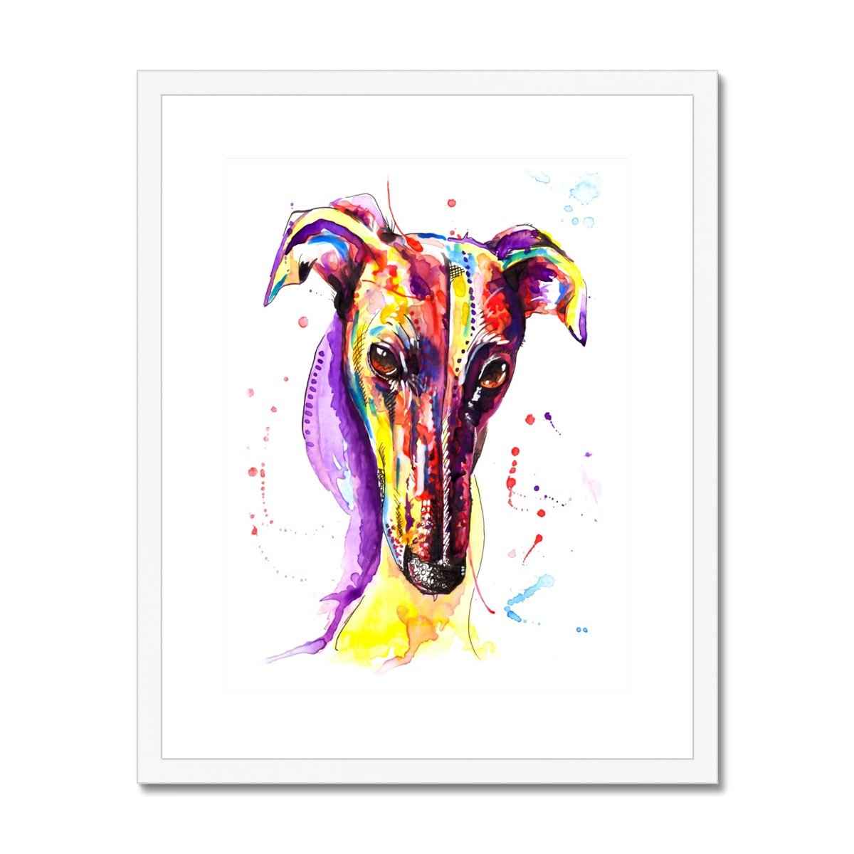 Greyhound Framed & Mounted Art Print