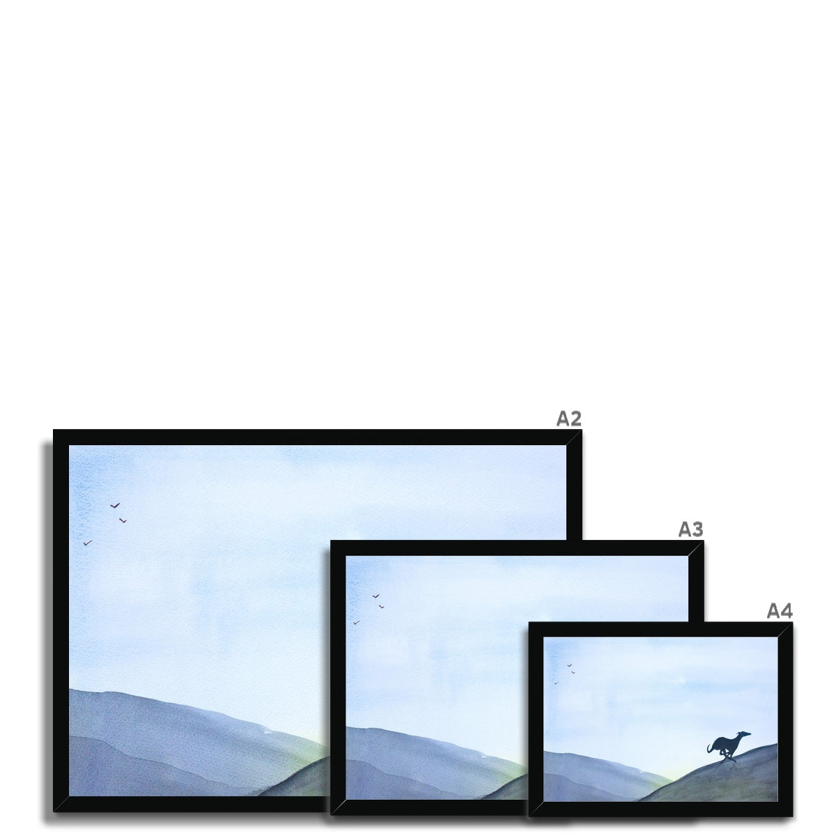 Greyhound Framed Prints - 'Run Free'