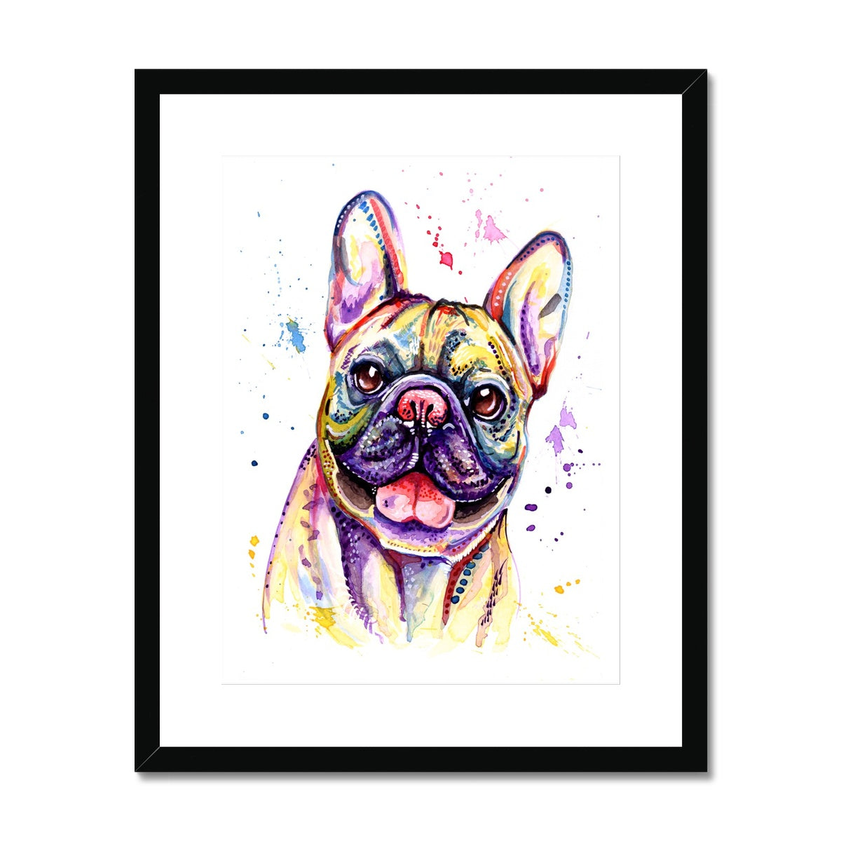 French Bulldog Framed Mounted Print 'Cheeky Boy'