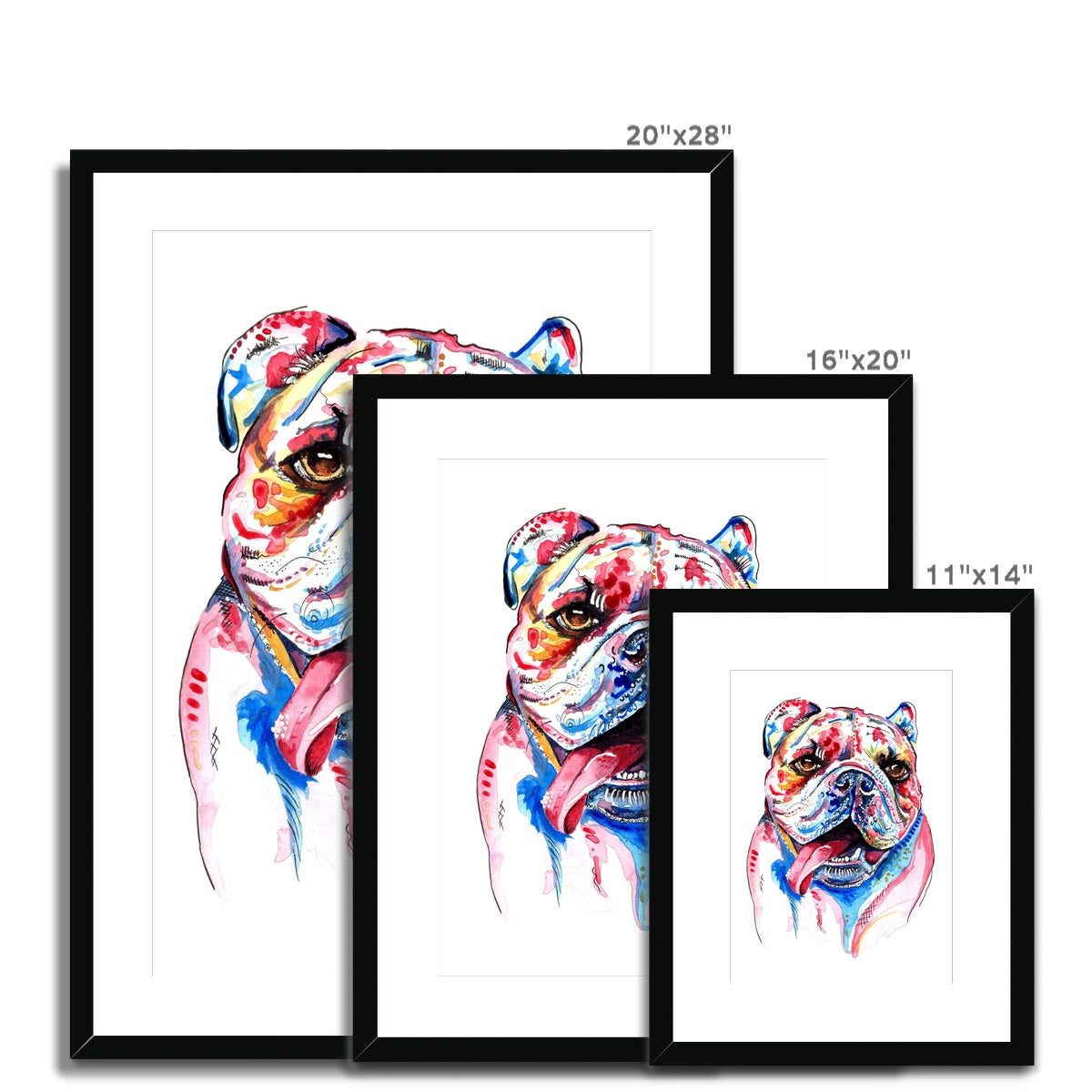 British Bulldog Framed & Mounted Art Print