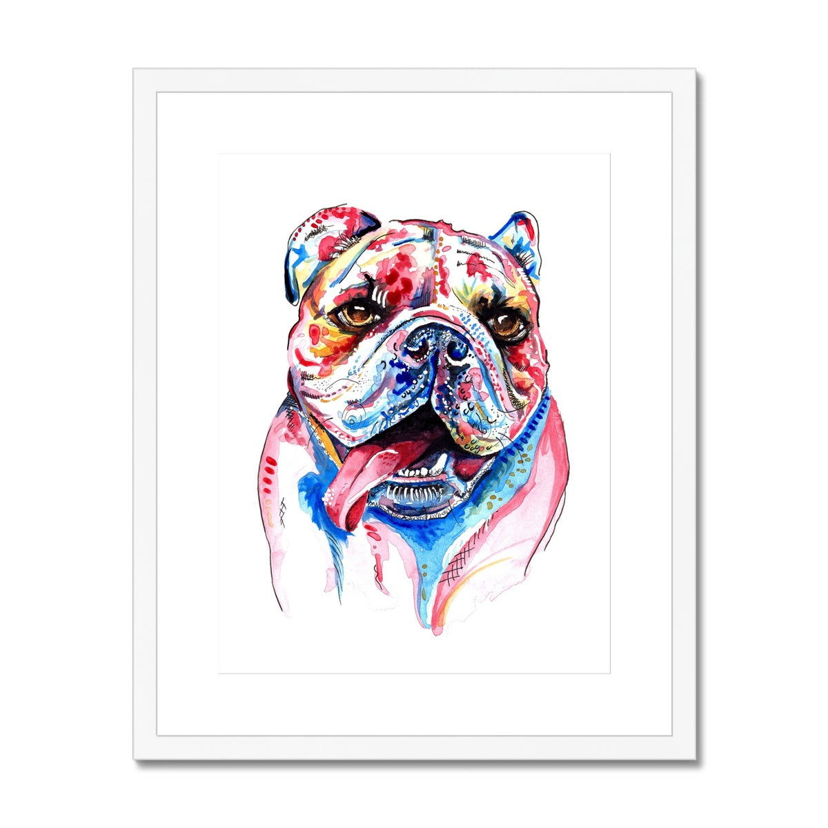 British Bulldog Framed & Mounted Art Print