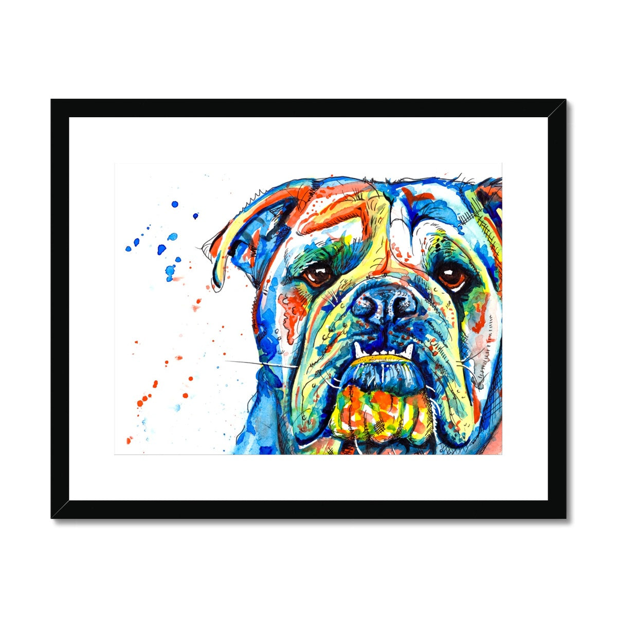 British Bulldog Framed & Mounted Art Print