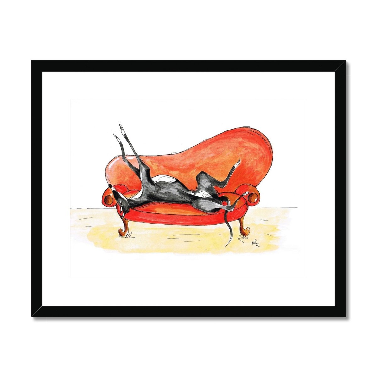 Greyhound Framed & Mounted Print