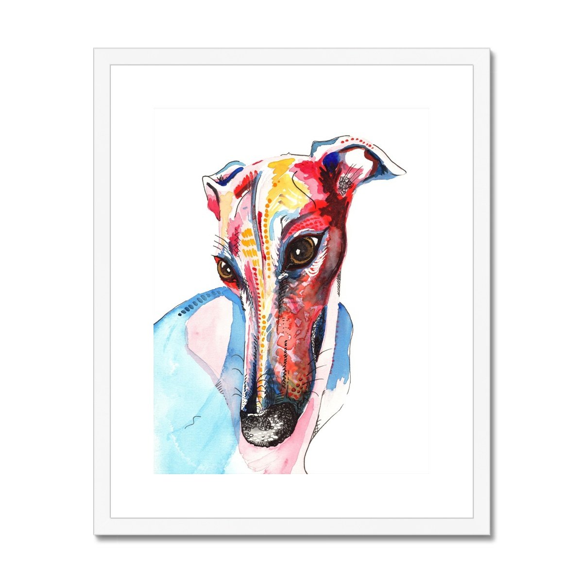 Greyhound Framed & Mounted Art Print