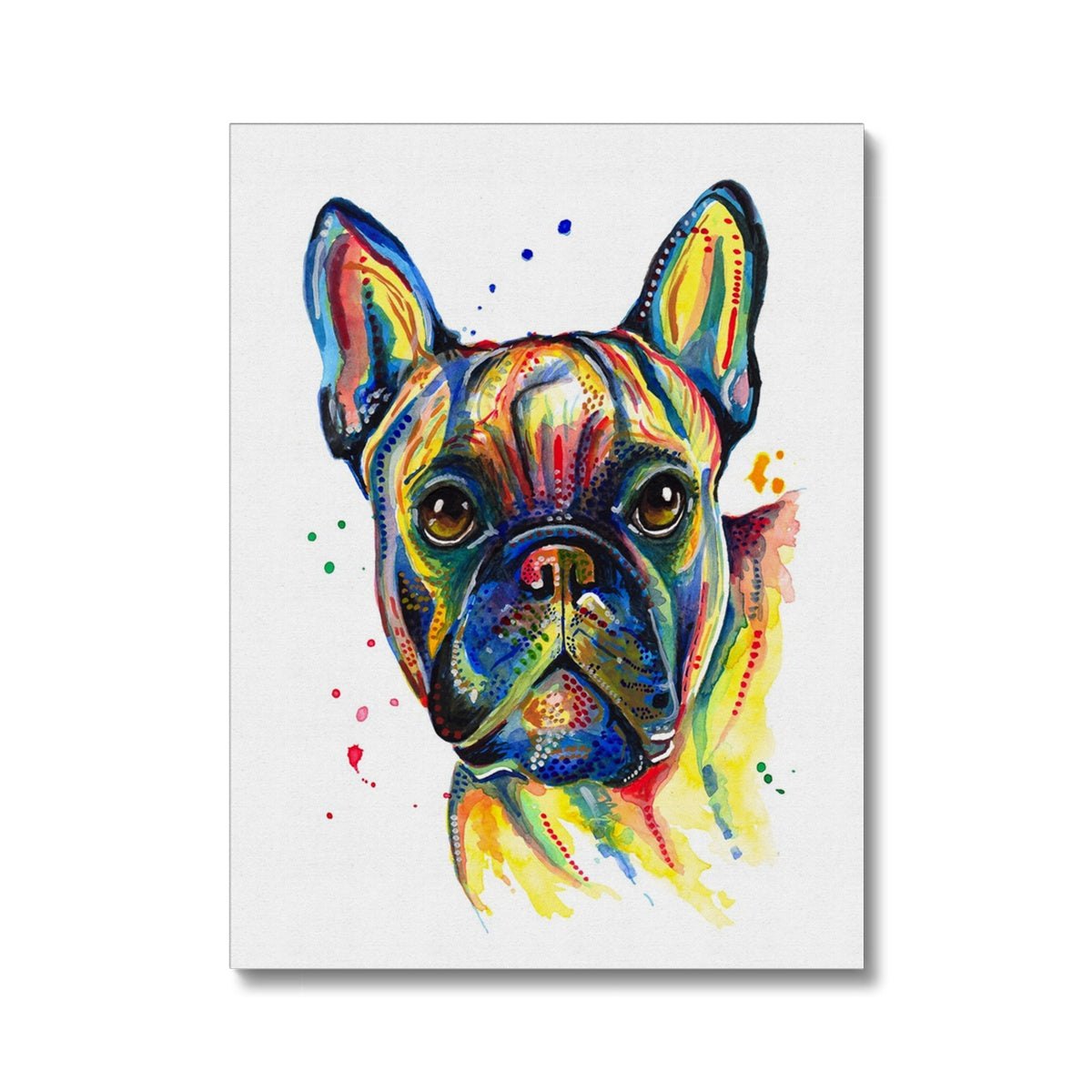 Bulldog canvas hot sale art