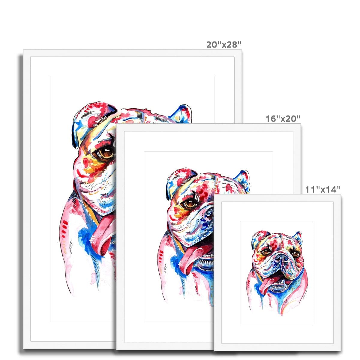 British Bulldog Framed & Mounted Art Print