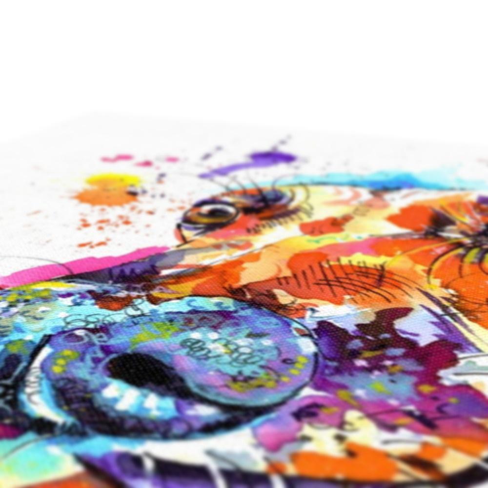 Greyhound Canvas Print Wall Art close up