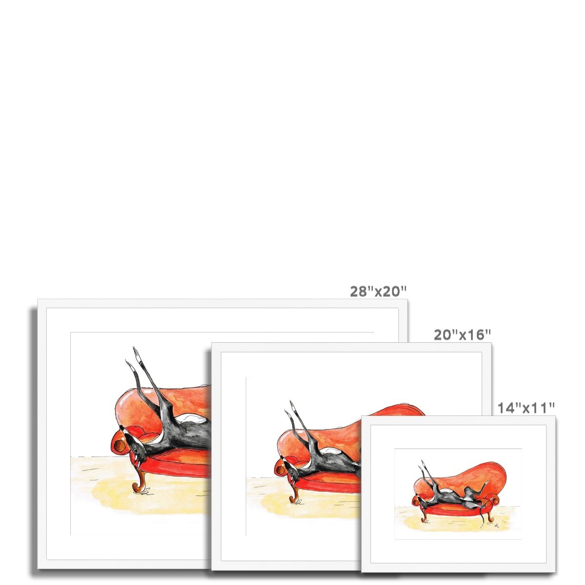 Greyhound Framed & Mounted Print