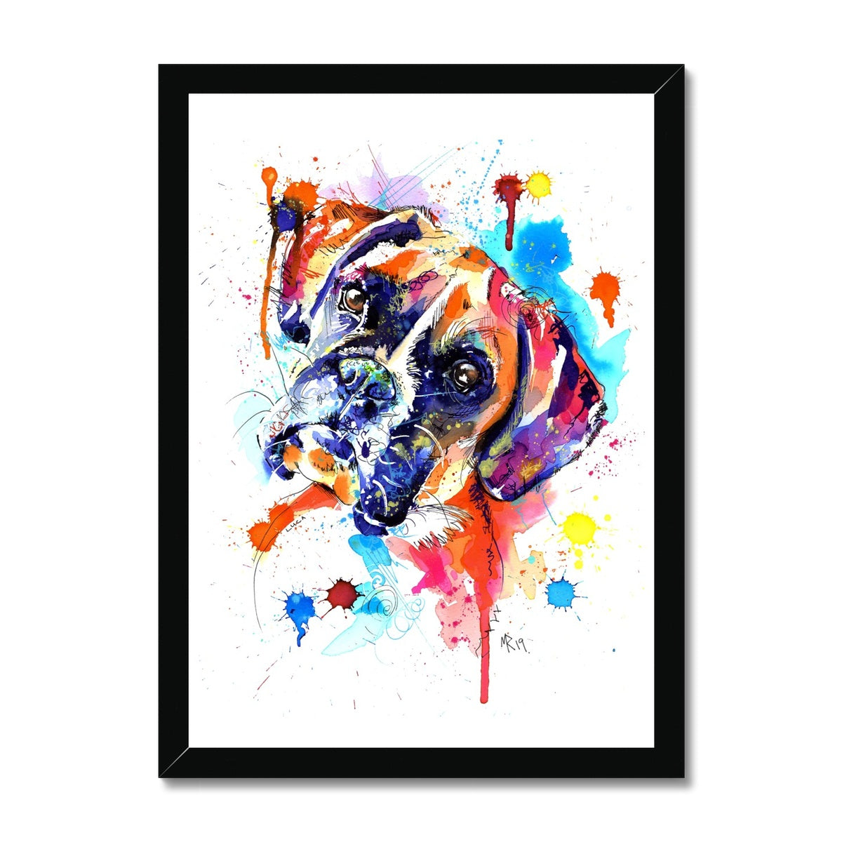 Boxer Dog Framed Prints - 'Luca'