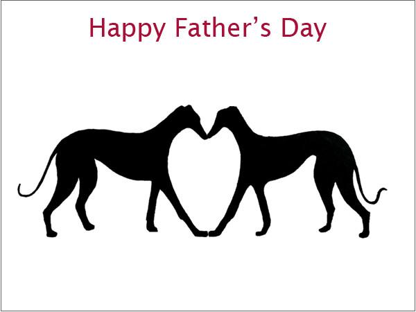 Lurcher Fathers Day Card