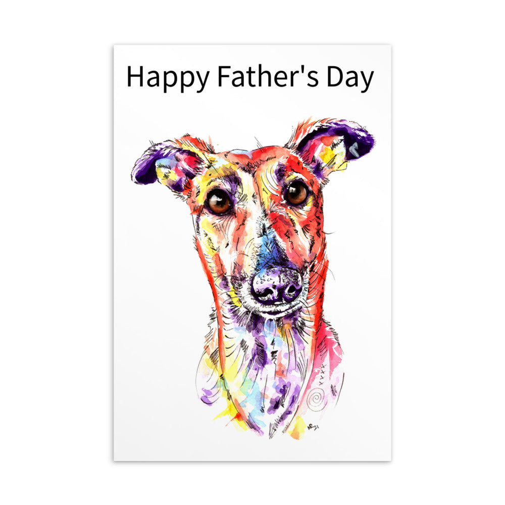 Greyhound Fathers Day Cards, Greyhound Gift Father's Day