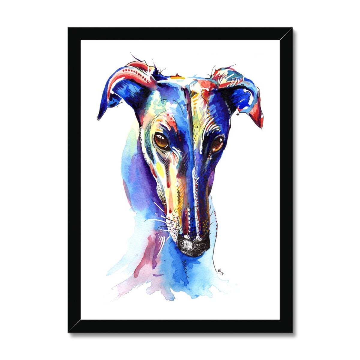 Framed Whippet Art Prints