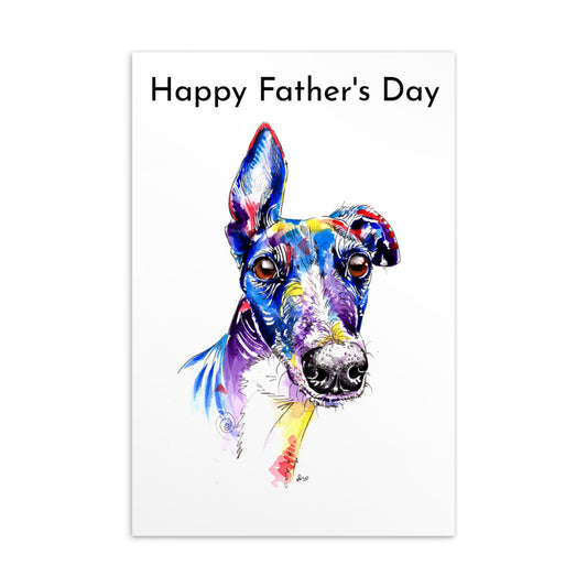 Whippet Fathers Day Cards, Whippet Gift Father's Day