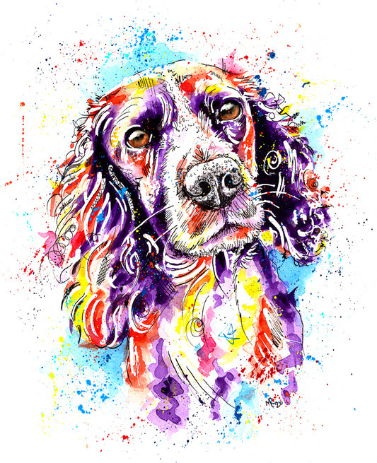 spaniel print spaniel gifts spaniel art print spaniel artwork spaniel art