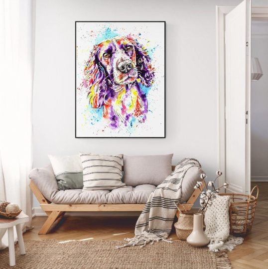 spaniel print spaniel gifts spaniel art print spaniel artwork spaniel art