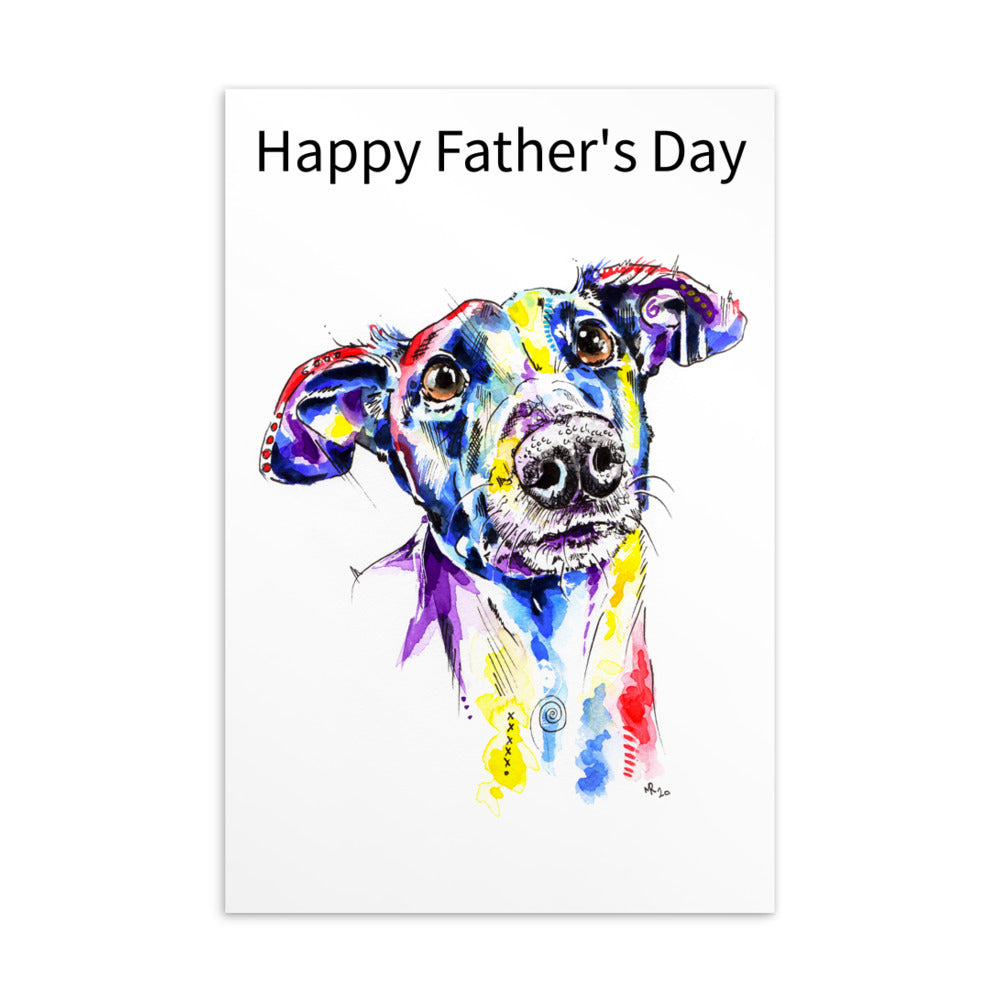 Greyhound Fathers Day Cards, Greyhound Gift Father's Day