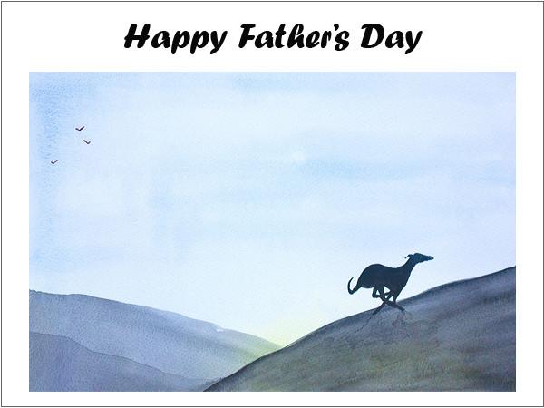 Lurcher Fathers Day Card