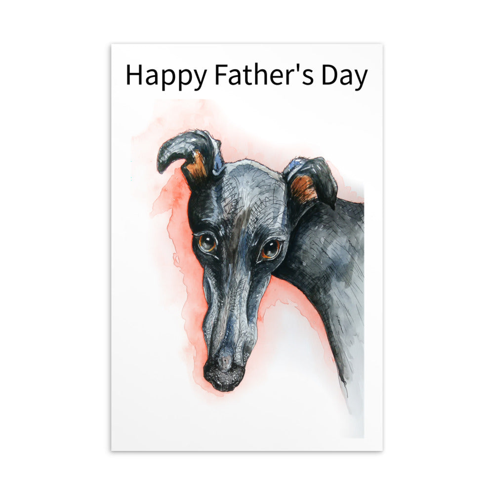 Whippet Fathers Day Cards, Whippet Gift Father's Day