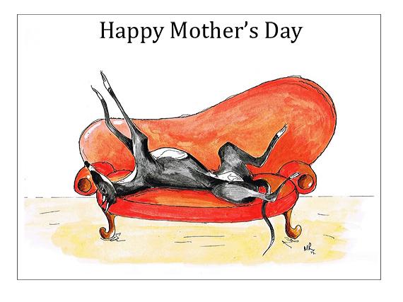 Whippet Mothers Day Cards