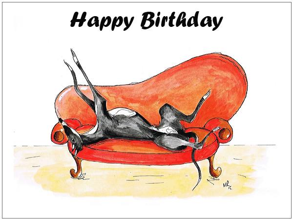 Lurcher birthday cards, Lurcher gifts
