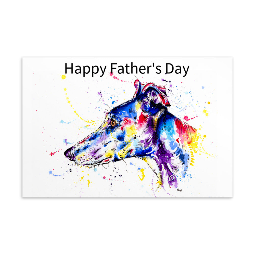 Whippet Fathers Day Cards, Whippet Gift Father's Day