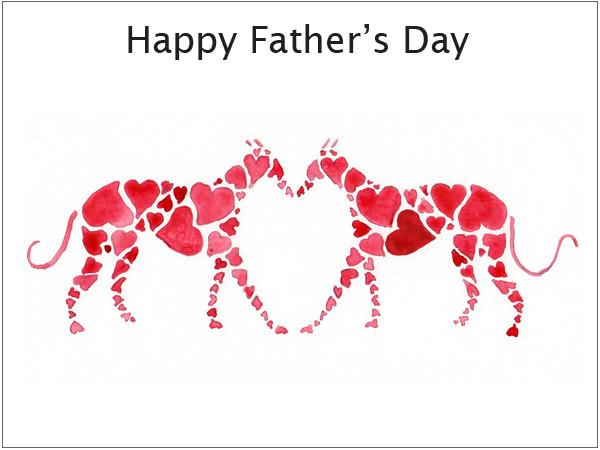 Whippet fathers day cards