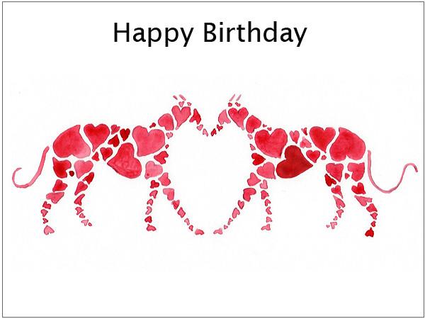 Lurcher birthday card