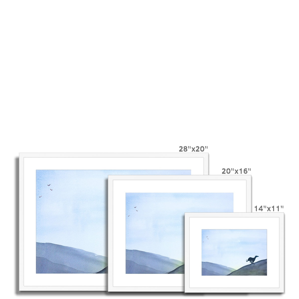 Greyhound Framed & Mounted Print