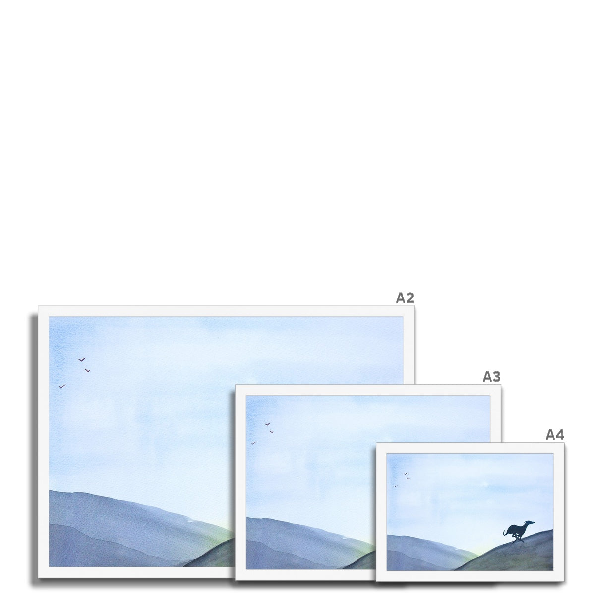 Greyhound Framed Prints - 'Run Free'