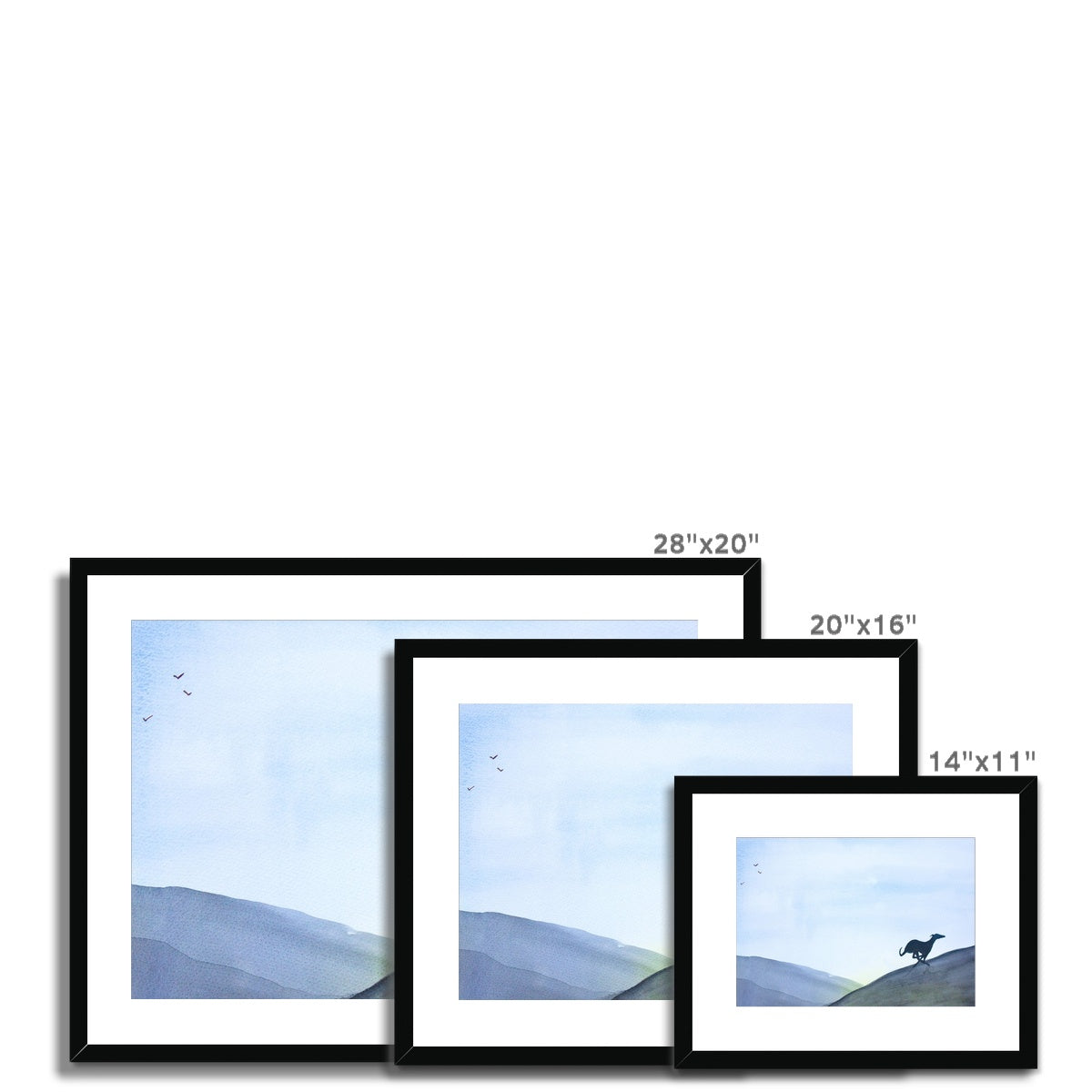 Greyhound Framed & Mounted Print