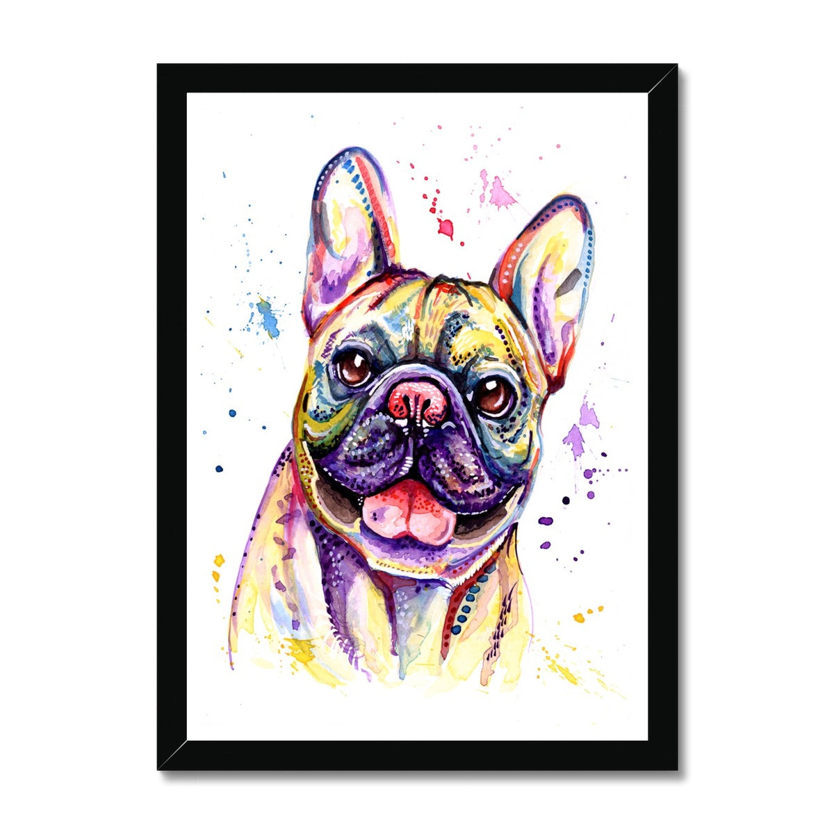 Framed French Bulldog Print