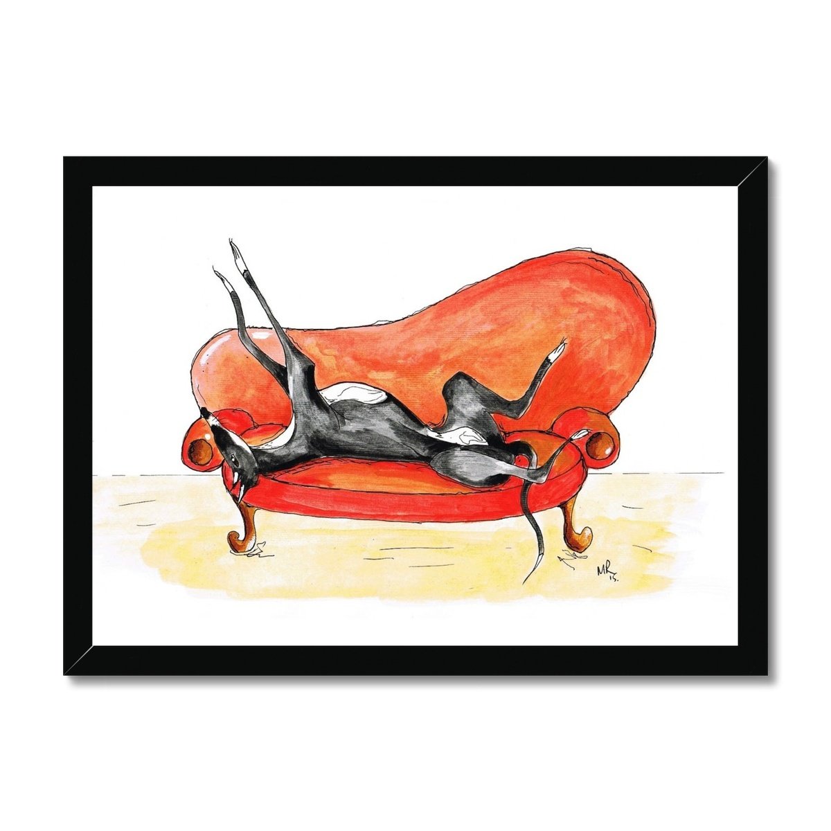 framed print greyhound