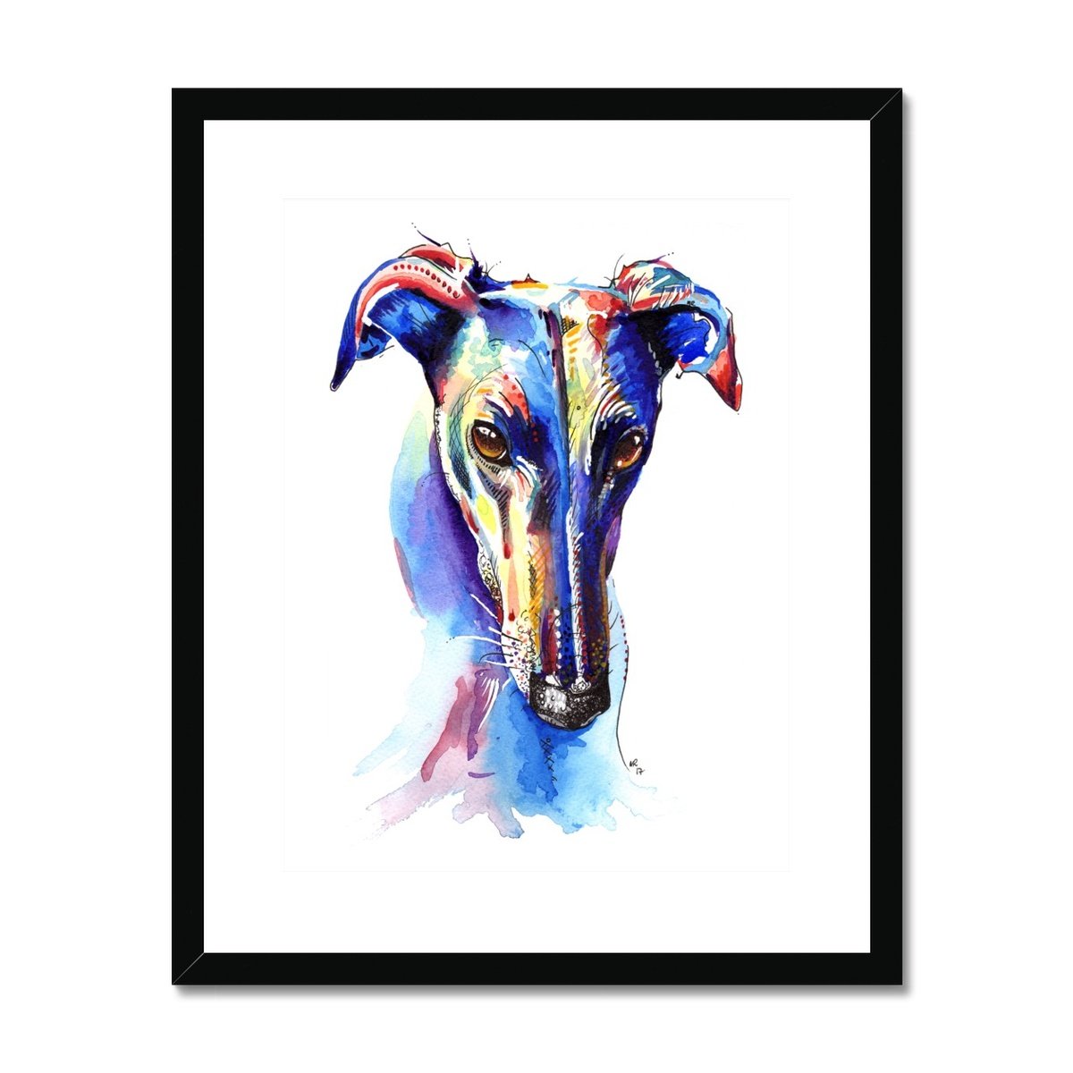 Greyhound Framed & Mounted Print