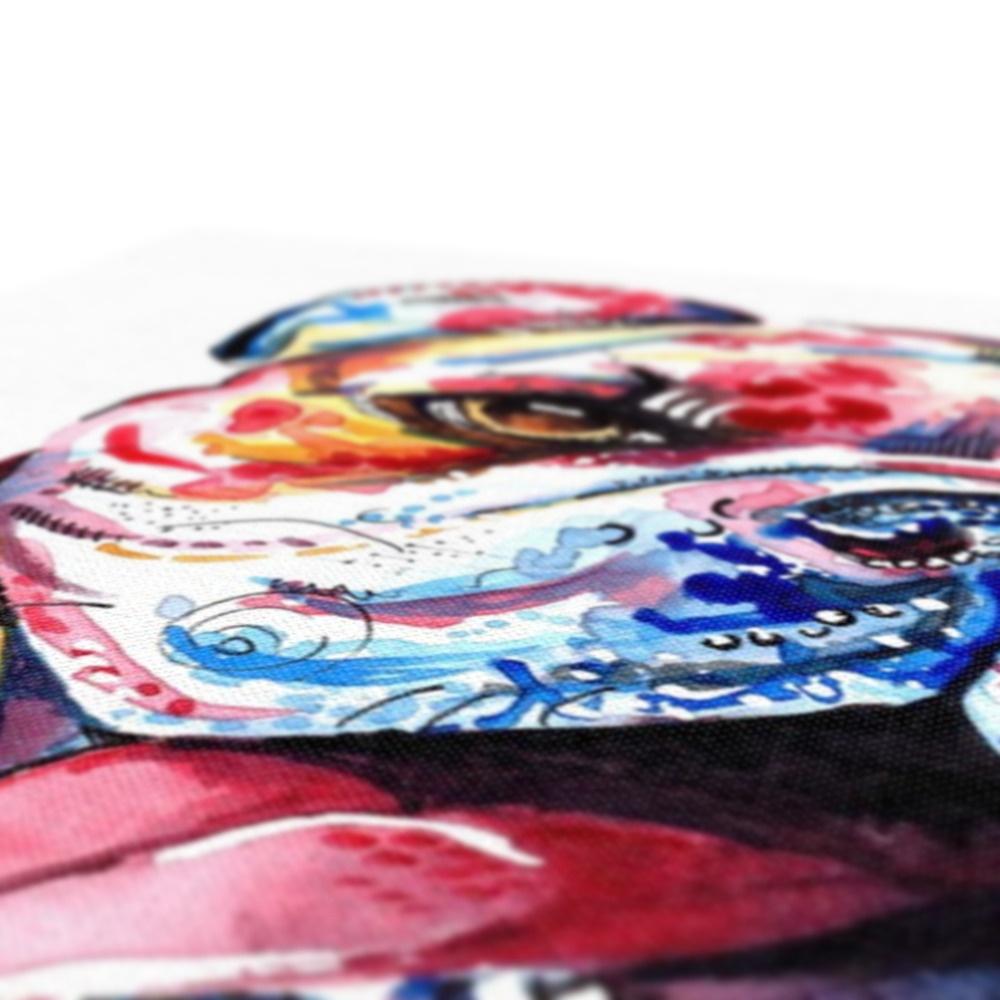 British Bulldog Canvas Painting close up