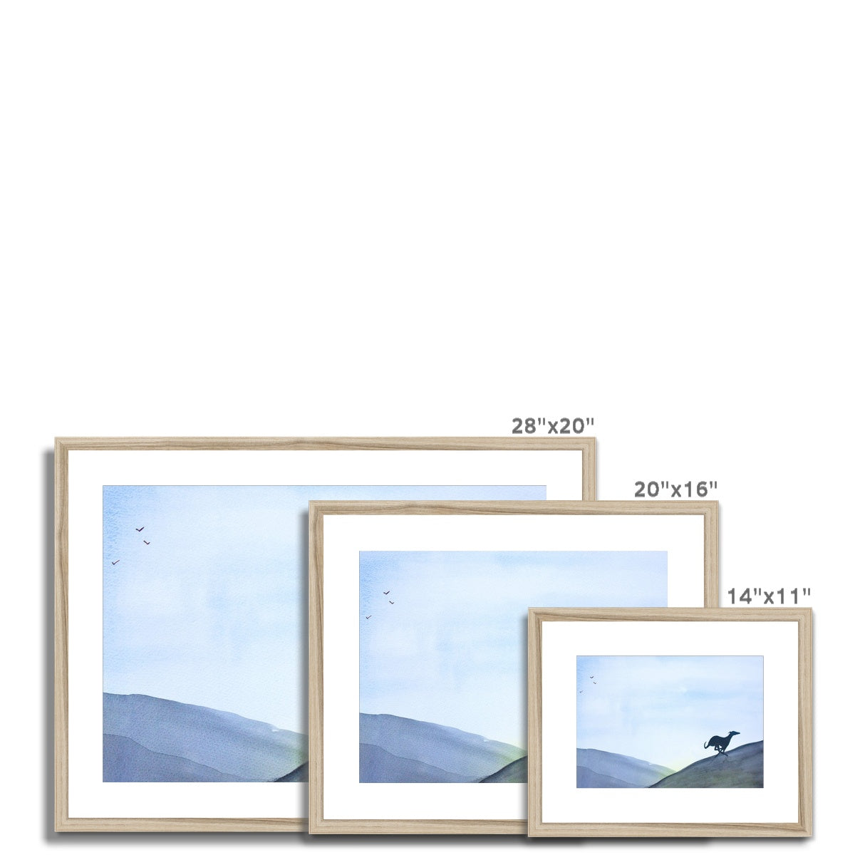 Greyhound Framed & Mounted Print