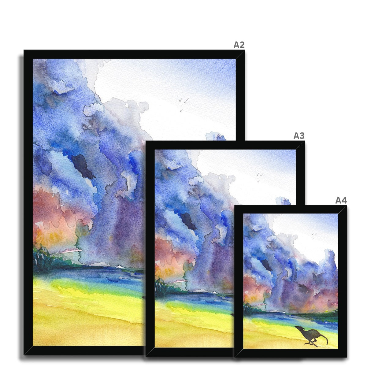 Greyhound Framed Prints - 'Can't See Me For Sand'