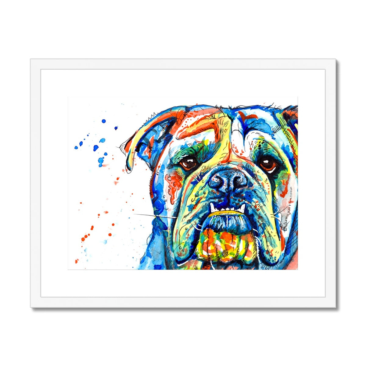 British Bulldog Framed & Mounted Art Print
