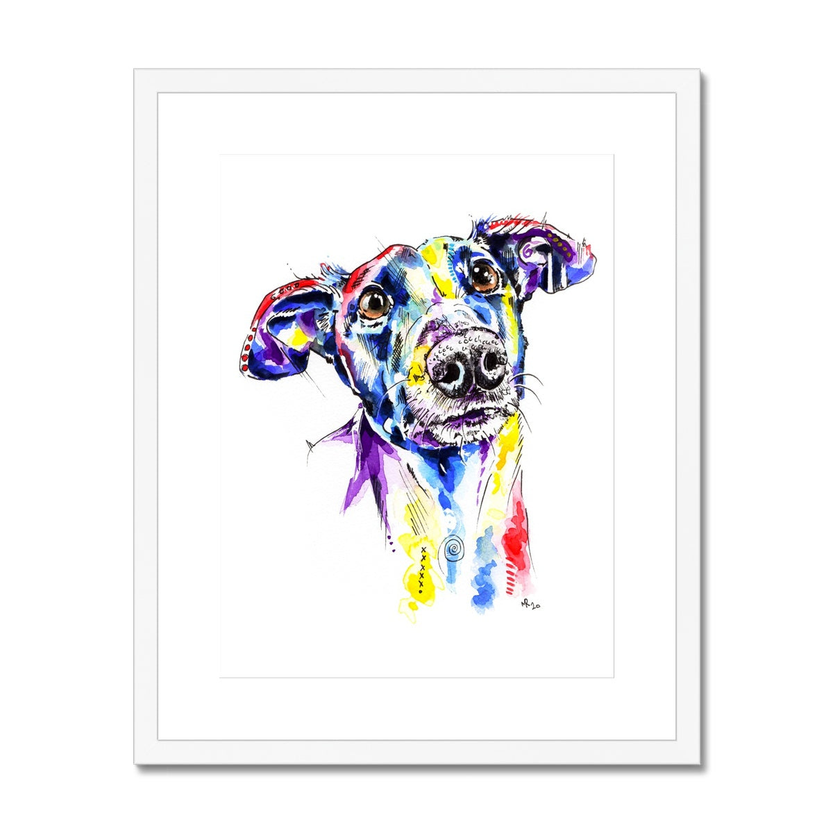 Greyhound Framed & Mounted Print