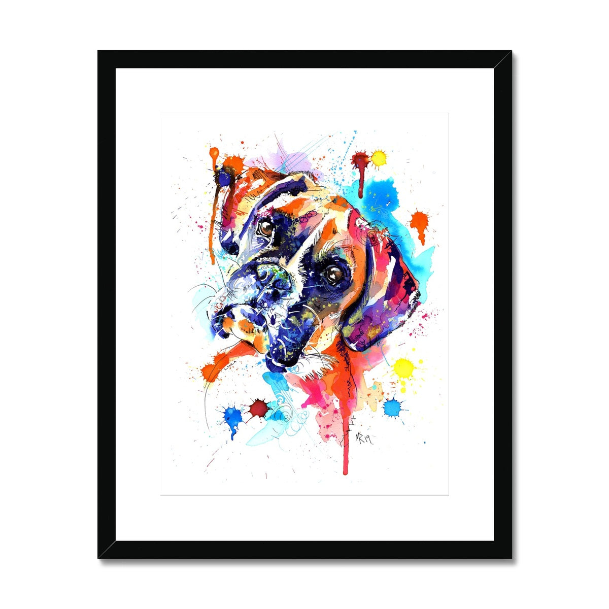 Boxer Dog Framed & Mounted Art Print