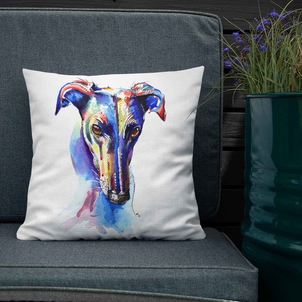 Greyhound, Lurcher & Whippet Cushions - 'Who Could Say No'