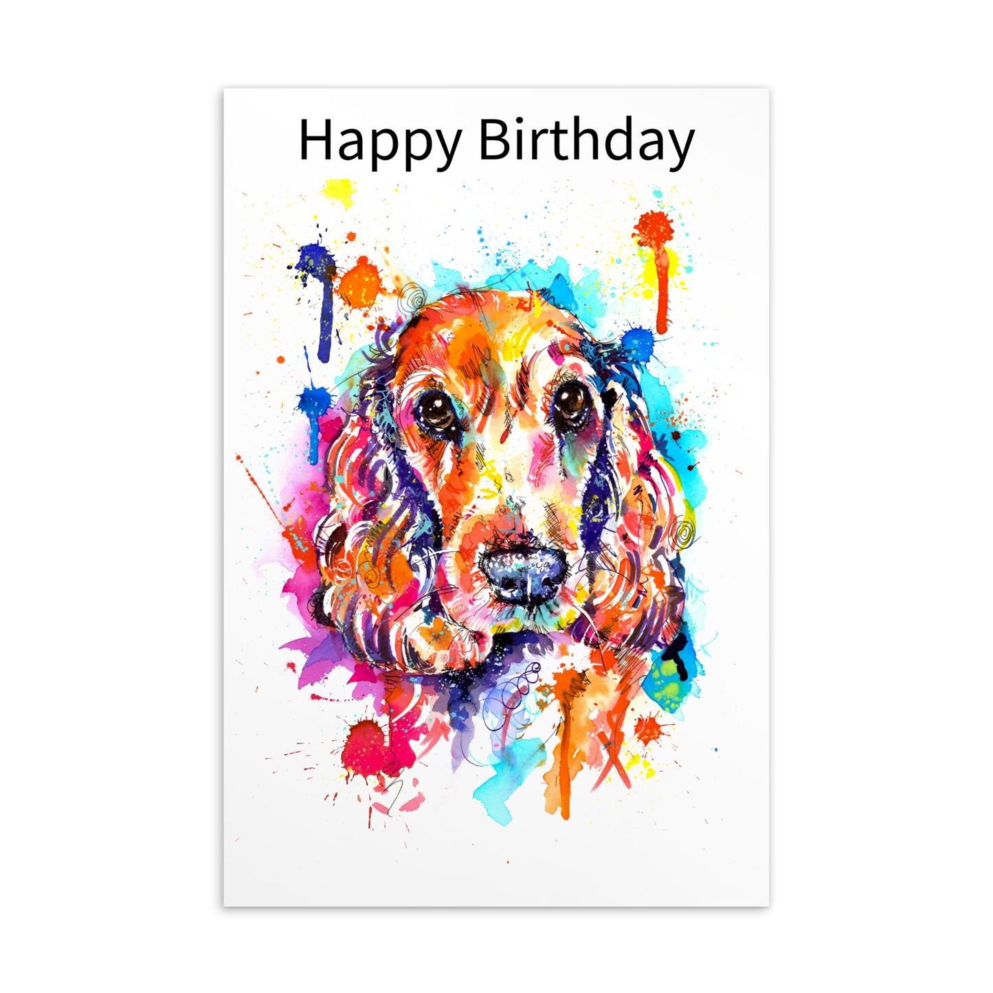Birthday Card Cocker Spaniel