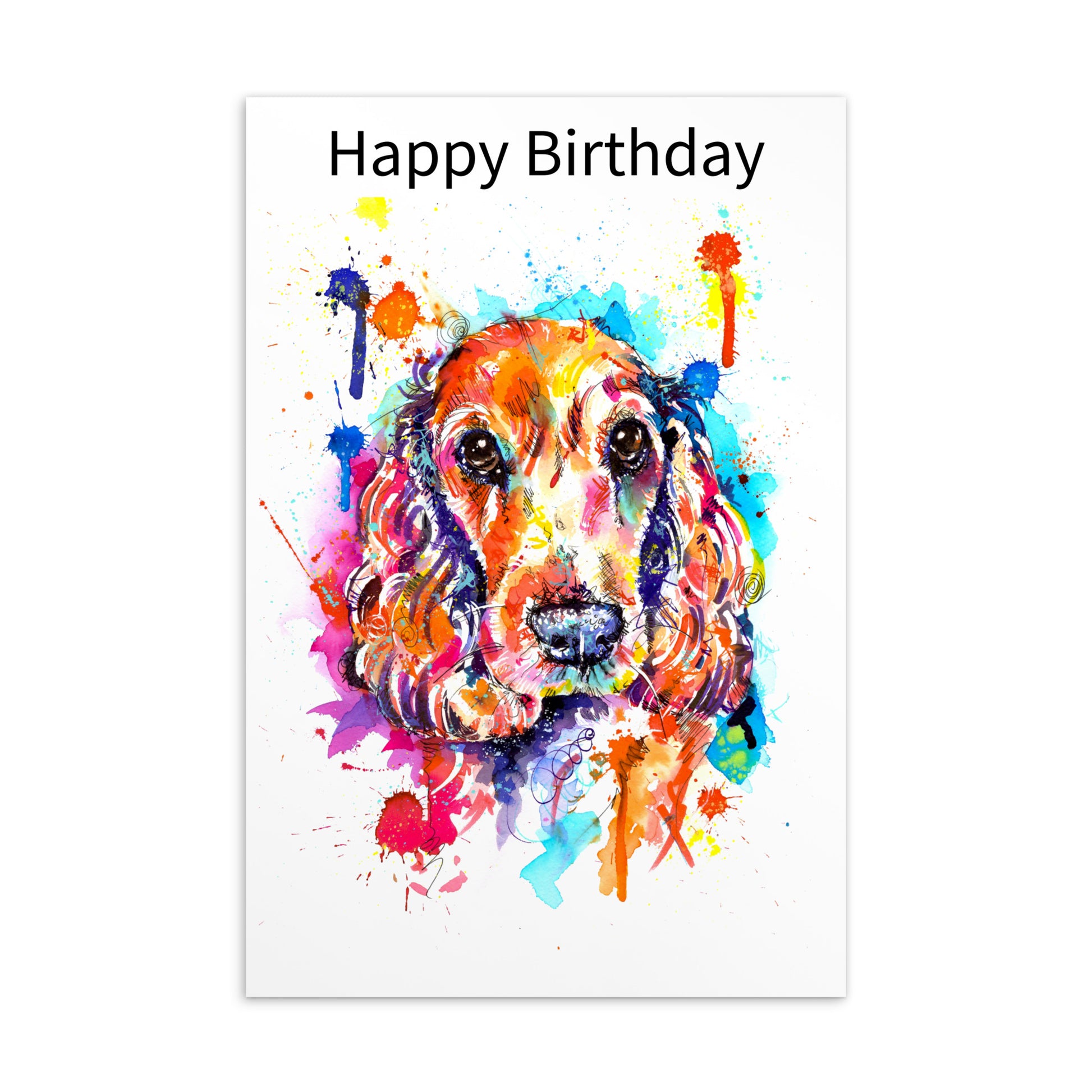 Birthday Card Cocker Spaniel