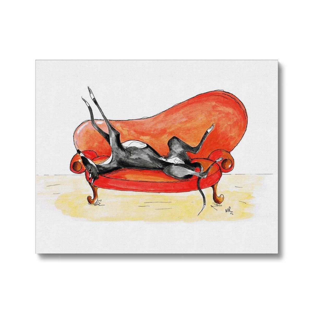 Greyhound Canvas Print Painting