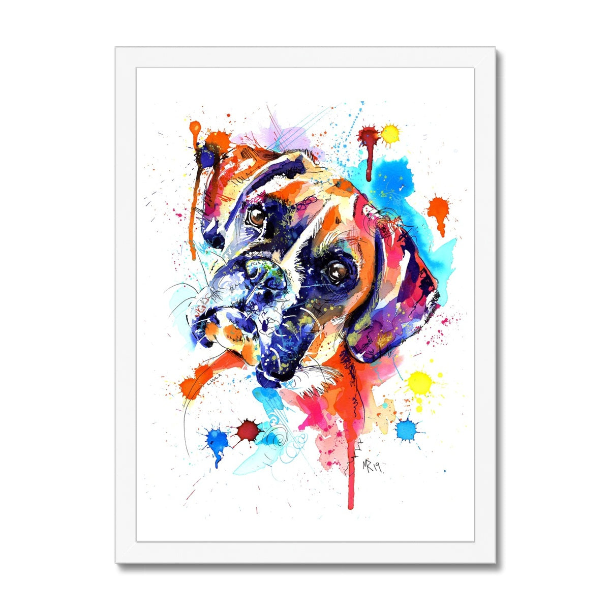 Boxer Dog Framed Prints - 'Luca'